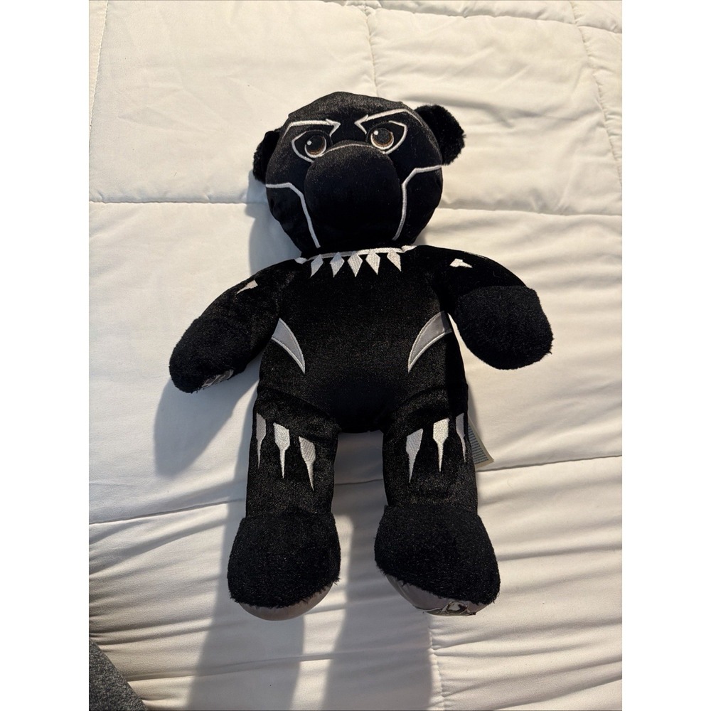 Build-A-Bear Marvel Black Panther T'Challa Plush Workshop Avengers Edition Bin T